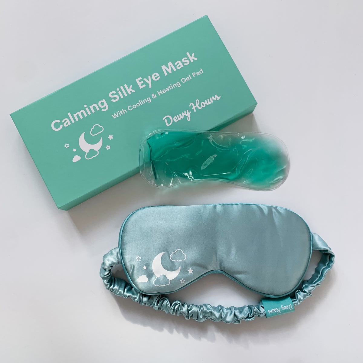 Sleepy Silk  Adjustable Silk Eye Mask / Silk Sleep Mask - Sky Blue