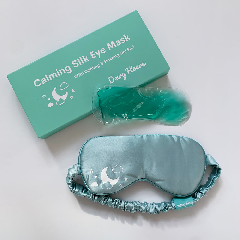 Calming Silk Eye Mask With Removable Gel Pad - Dewy Hours