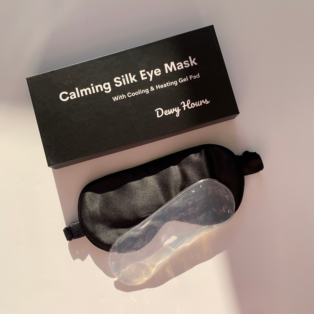 
            
                Load image into Gallery viewer, Calming Silk Eye Mask With Removable Gel Pad - Dewy Hours
            
        